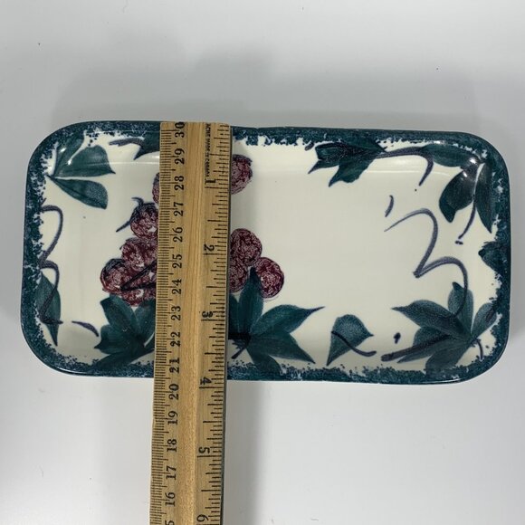 Nova Scotia Pottery Cream & Sugar Set Grape Design Studio Pottery Signed ‘Pentz’ - Picture 9 of 11